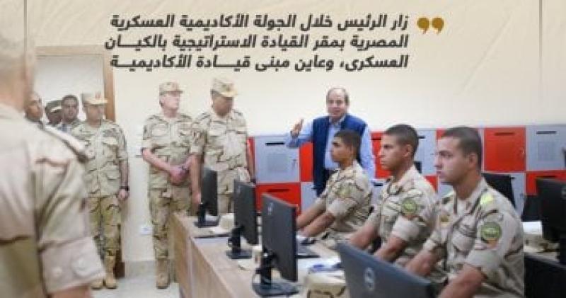 حرص الدولة على تطوير منظومة التعليم.. الرئيس السيسى يزور الأكاديمية العسكرية