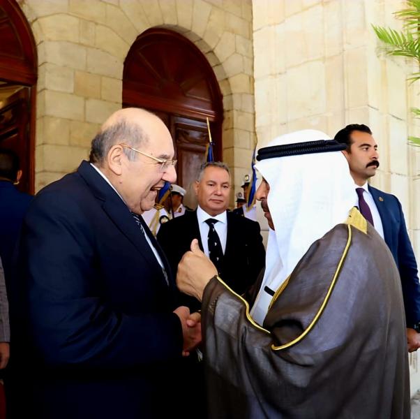 رئيس مجلس الشيوخ يستقبل نظيره البحرينى والوفد المرافق له