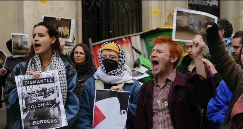شرطة باريس تفرق محتجين اعتصموا بباحة ”السوربون” لدعم غزة