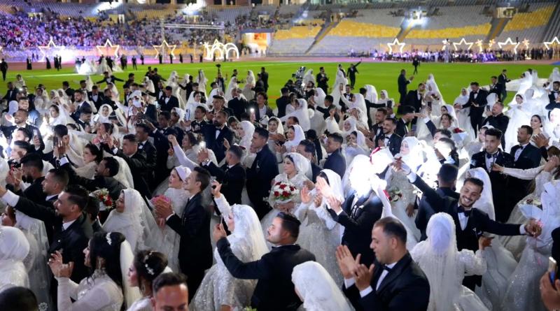 المنطقة الشمالية العسكرية تنظم حفل زفاف لـ500 شاب وفتاة من الأسر الأكثر إحتياجاً (صور)