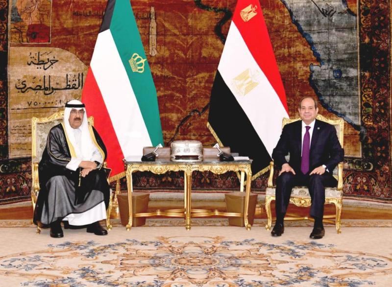 بيان رئاسي مشترك بمناسبة زيارة أمير الكويت إلى مصر| تفاصيل كاملة