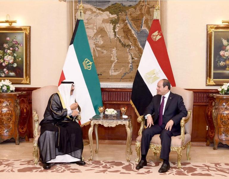 الرئيس السيسي وأمير الكويت يتفقان على ضرورة التوصل لوقف فوري ومستدام لإطلاق النار في قطاع غزة