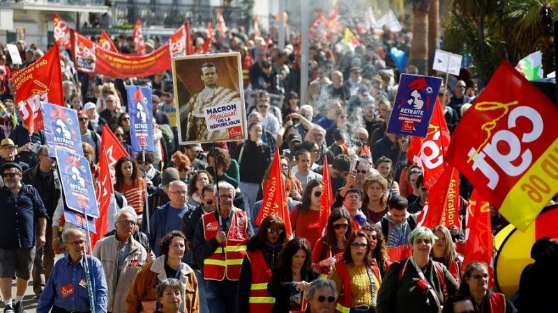 مسيرات عمالية حاشدة في فرنسا