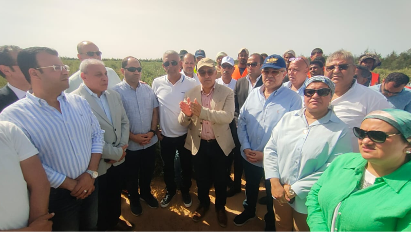 وفد ”محلية النواب” يتفقد مشروع زراعة 3 آلاف فدان جوجوبا بالبحر الأحمر