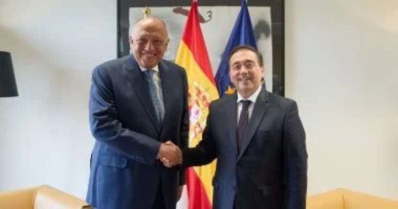 وزير الخارجية يبحث مع نظيره الإسبانى جهود تعزيز الاعتراف بالدولة الفلسطينية