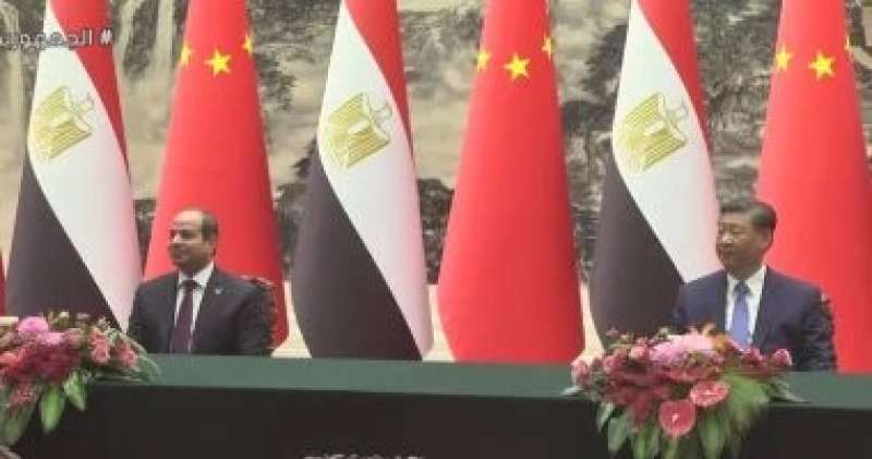الرئيس السيسى ونظيره الصينى يشهدان توقيع عدد من اتفاقيات التعاون المشترك
