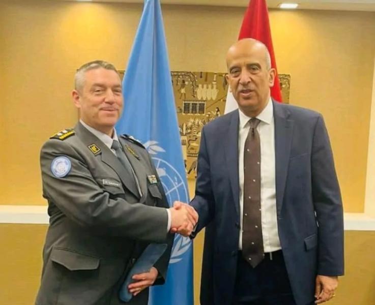 مندوب مصر بالأمم المتحدة يجتمع مع قائد هيئة الأمم المتحدة لمراقبة الهدنة UNTSO
