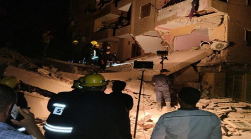 إصابة ربة منزل ونجلها في انهيار جزئي لعقار بمنطقة الهرم