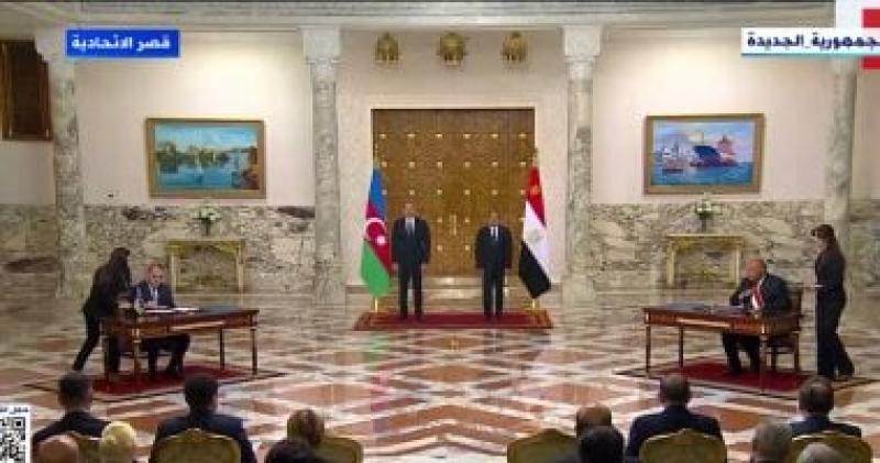 الرئيس عبد الفتاح السيسي ورئيس أذربيجان