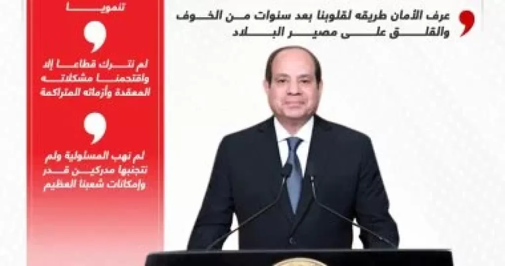 كلمة الرئيس السيسى فى ذكرى ثورة 30 يونيو: أولوية الحكومة الجديدة تخفيف معاناة المصريين