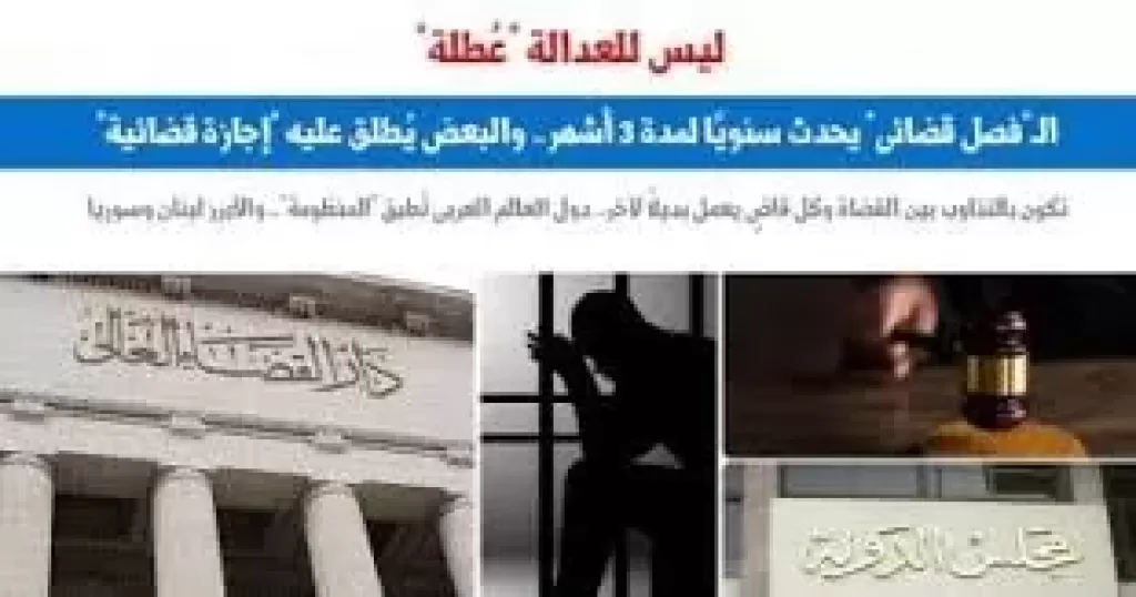 ليس للعدالة ”عُطلة”.. الـ”فصل قضائى” يحدث سنويا لمدة 3 أشهر.. برلماني