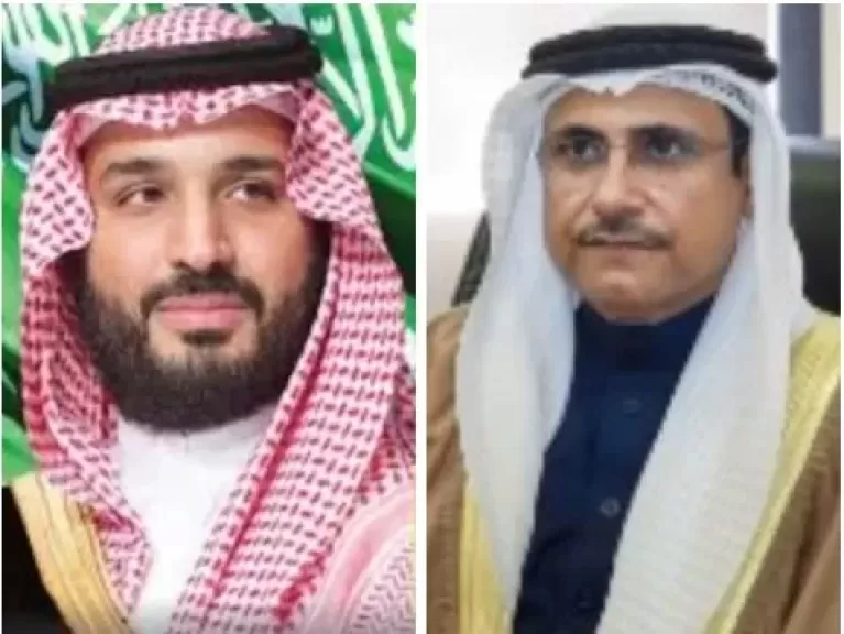 رئيس البرلمان العربي وولي العهد  الأمير محمد بن سلمان