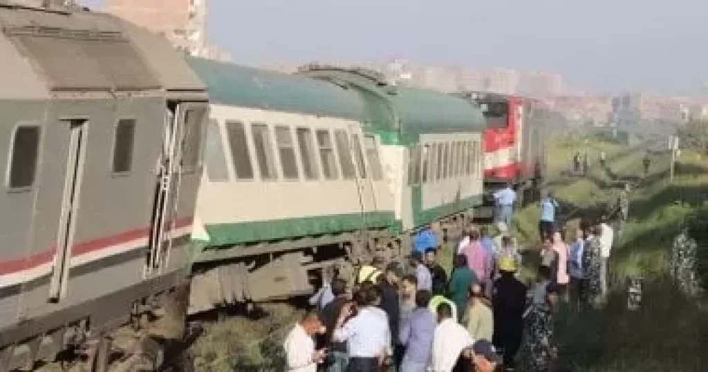 حادث تصادم قطار النوم بالمنيا