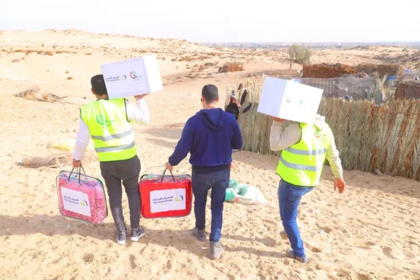 صناع الخير والمصرف المتحد يصلان بمبادرة ”صناع الدفا”  الى اقاصى شمال شرق مصر