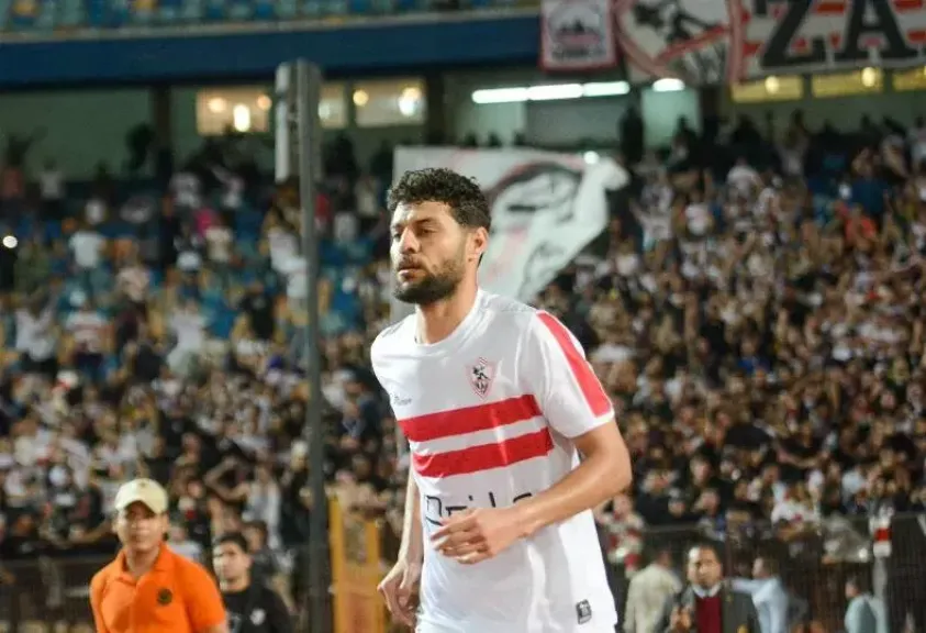 مصطفى شلبي يتقدم للزمالك فى شباك إنيمبا النيجيري بالدقيقة 29