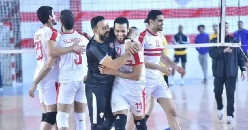 فريق رجال الكرة الطائرة بنادى الزمالك