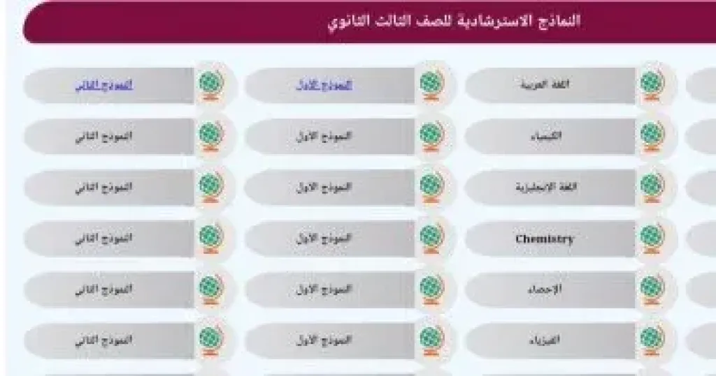 النموذج الاسترشادى فى اللغة العربية