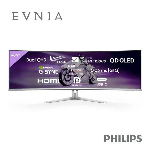 شاشات الألعاب الإلكترونية ”فيليبس” Evnia QD OLED مزودة بمعدل تحديث 240 هرتز متاحة الاَن بالشرق الأوسط