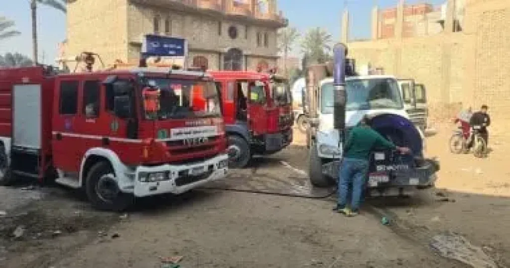اندلاع حريق بكنيسه مارجرجس بقنا