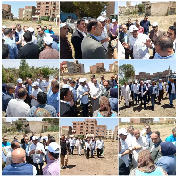 نائب وزير الإسكان يتفقدتنفيذ الاعمال الجاريةبمنيا القمح محافظة الشرقية
