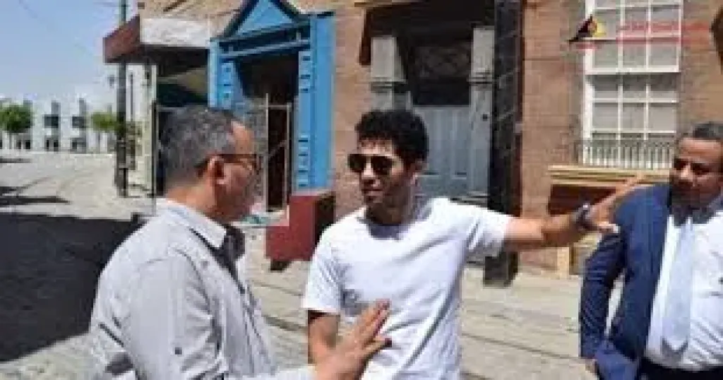 النجم العالمى مينا مسعود يزور مدينة الإنتاج الإعلامى ويشيد بإمكانياتها