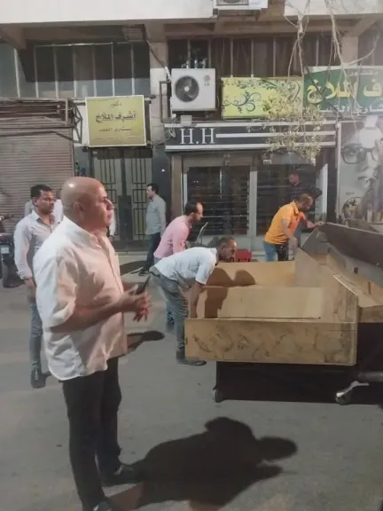 بالصور حملة مكبرة لإزالة الإشغالات  بحي غرب أسيوط