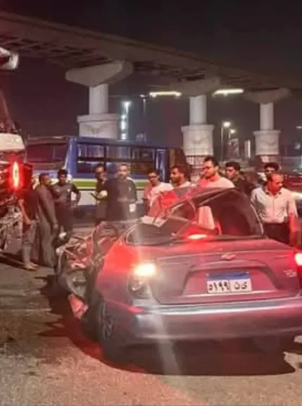 مصرع بطل مصر وأفريقيا في كمال الأجسام بحادث مأساوي بالتجمع الخامس.. صور الحادث