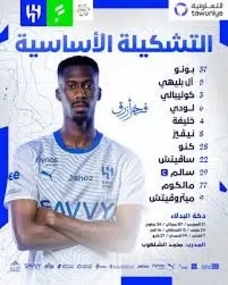 تشكيل الهلال في مواجهة الفتح بالدوري السعودي