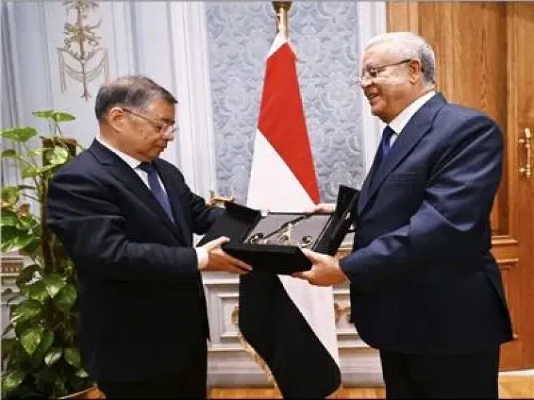 المستشار حنفي جبالي يستقبل عضو المكتب السياسي للحزب الشيوعي الصيني