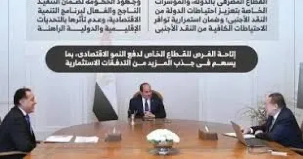 توجيهات رئاسية لمتابعة مؤشرات الاقتصاد وتعزيز أداء القطاع المصرفى.. إنفوجراف
