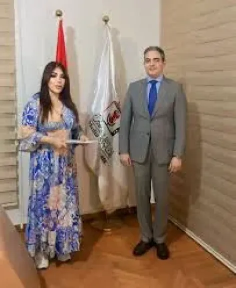 غادة إبراهيم تتقدم بشكوي ضد بوسي شلبي في نقابة الإعلاميين