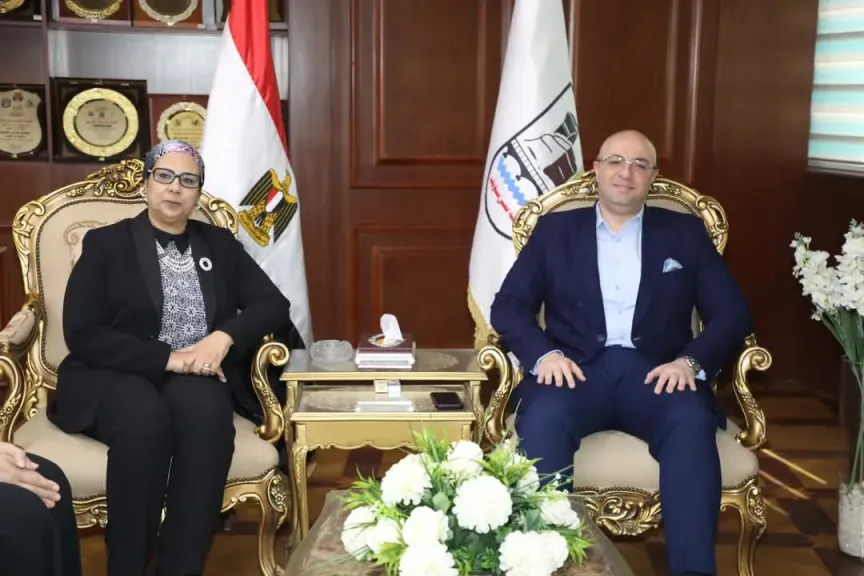 محافظ بني سويف يستقبل رئيسة المجلس القومي للمرأة
