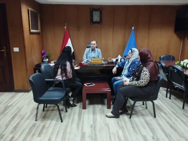 وكيل وزارة الصحة يستقبل مسئول التراكوما بوزارة الصحة