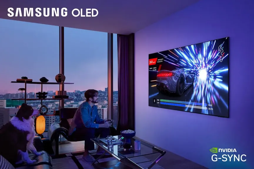 سامسونج ترتقي بتجربة الألعاب على تلفزيونات OLED بدعم تقنية NVIDIA G-SYNC