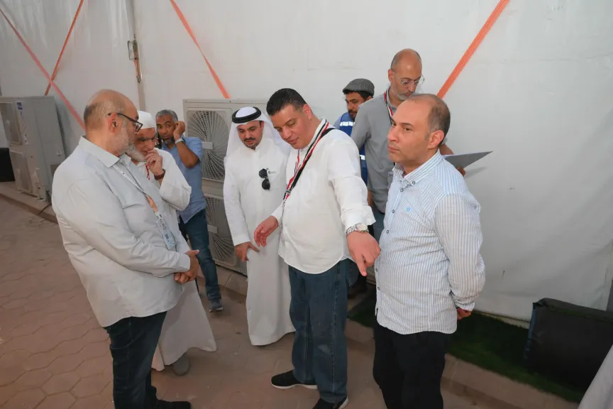 بعثة ”حج الجمعيات الأهلية ” تجري معاينة ميدانية لمخيمات الحجاج في عرفات ومنى