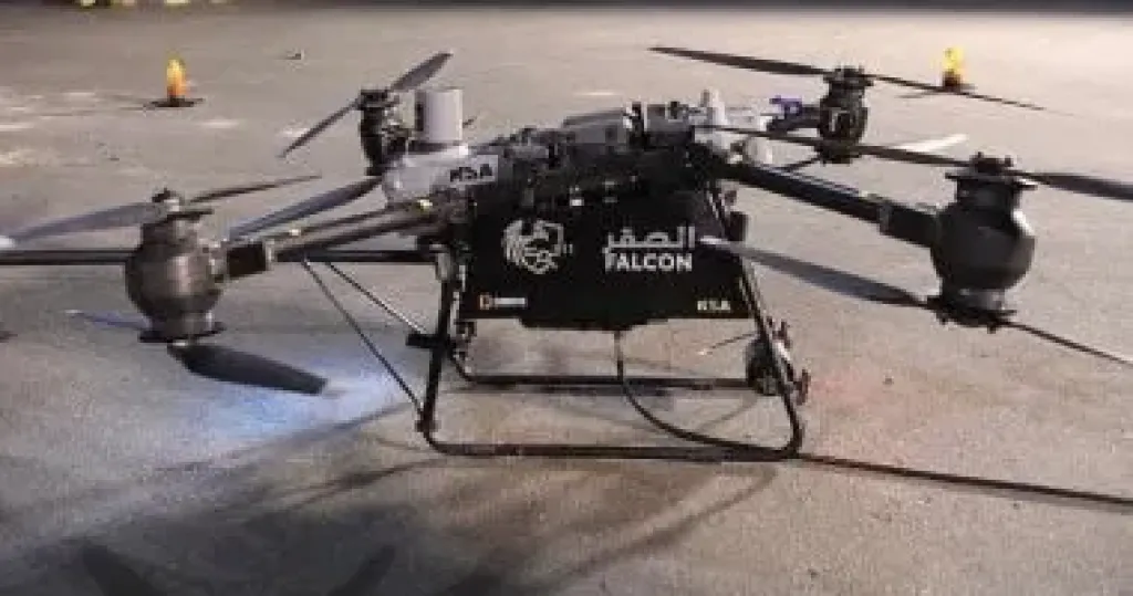 لأول مرة.. قوات الدفاع المدنى السعودى تطلق طائرة الدرون (صقر) لخدمة الحجاج