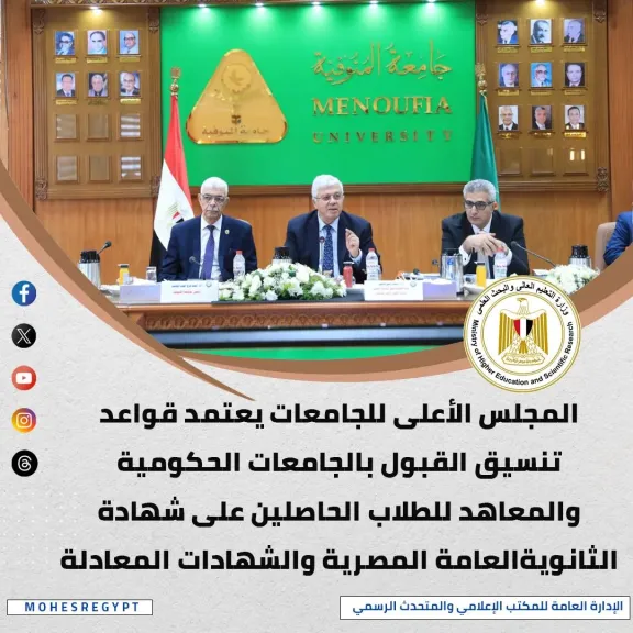 الحصاد الأسبوعي لأنشطة وزارة التعليم العالي والبحث العلمي بالفيديو والإنفوجراف