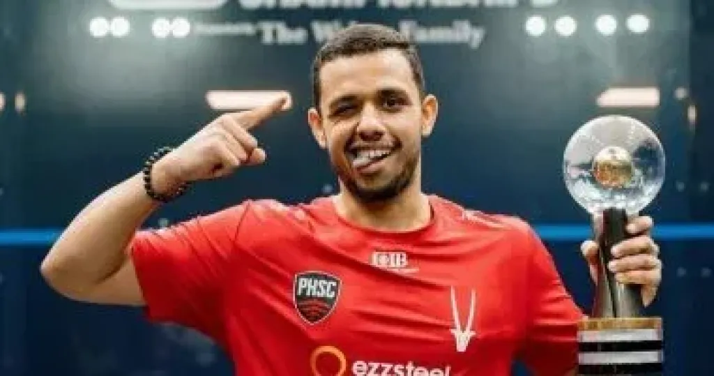 مصطفى عسل يتأهل لنهائي بطولة بريطانيا المفتوحة للإسكواش