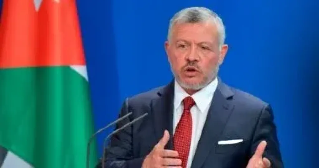 عاهل الأردن يؤكد أهمية الجهود للوصول إلى تهدئة فى فلسطين