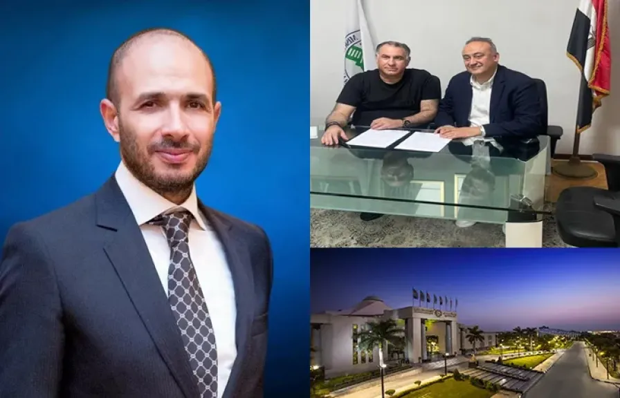 بالصور.. بروتوكول تعاون شامل بين جامعة مصر للعلوم والتكنولوجيا وقناة النهار فى التدريب الإعلامى والخدمات الطبية والثقافية