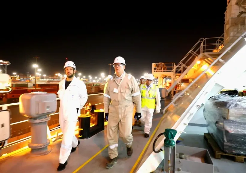وزير البترول يتفقد سفينة التغييز ”Energos Power” بميناء الإسكندرية استعدادًا لربطها بالسخنة