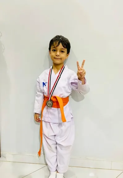 حازم محمد عبدالناصر يحرز فضية الجمهورية في الكاراتيه