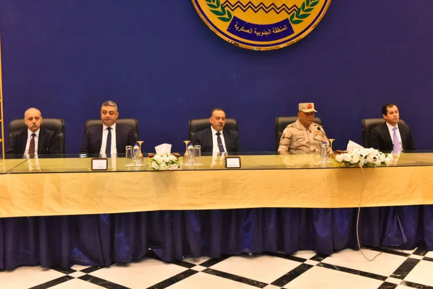 محافظ أسيوط وقائد المنطقة الجنوبية العسكرية والمدير التنفيذي لـ”تحيا مصر