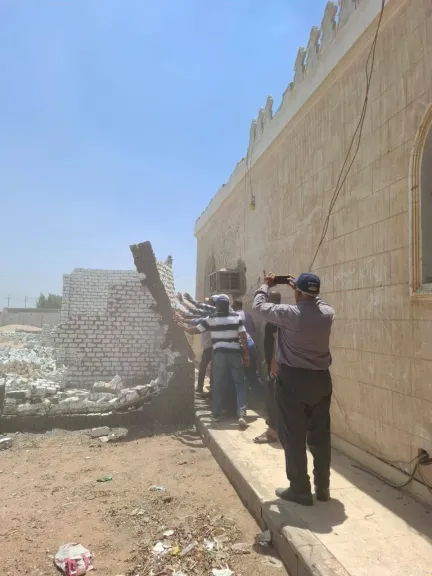 تنفيذ إزالة فورية ل١4حالة تعدي بالبناء ببلبيس  شرقية