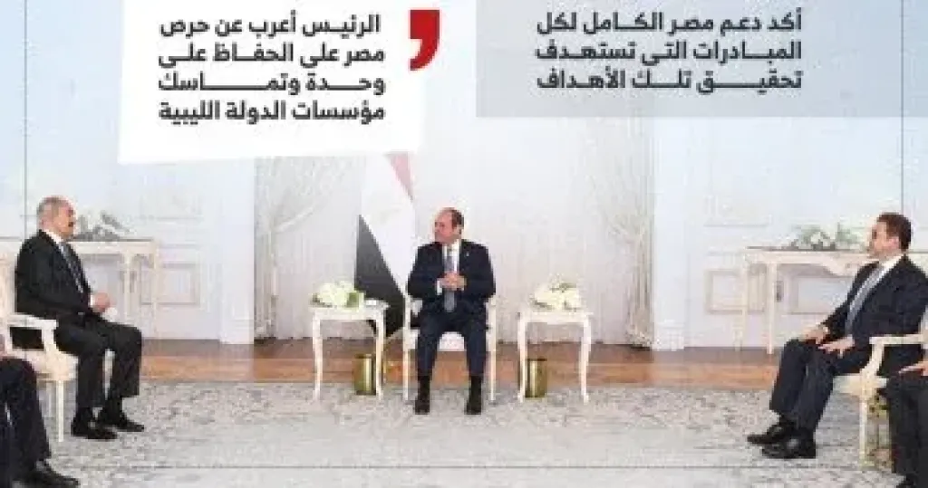 الرئيس السيسى لـ”حفتر”: استقرار ليبيا جزء لا يتجزأ من الأمن القومى المصرى