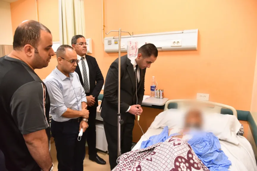 نائب وزير الصحة يتفقد مصابي حادث الإقليمي بالمنوفية ويوجه بتوفير الرعاية الكاملة