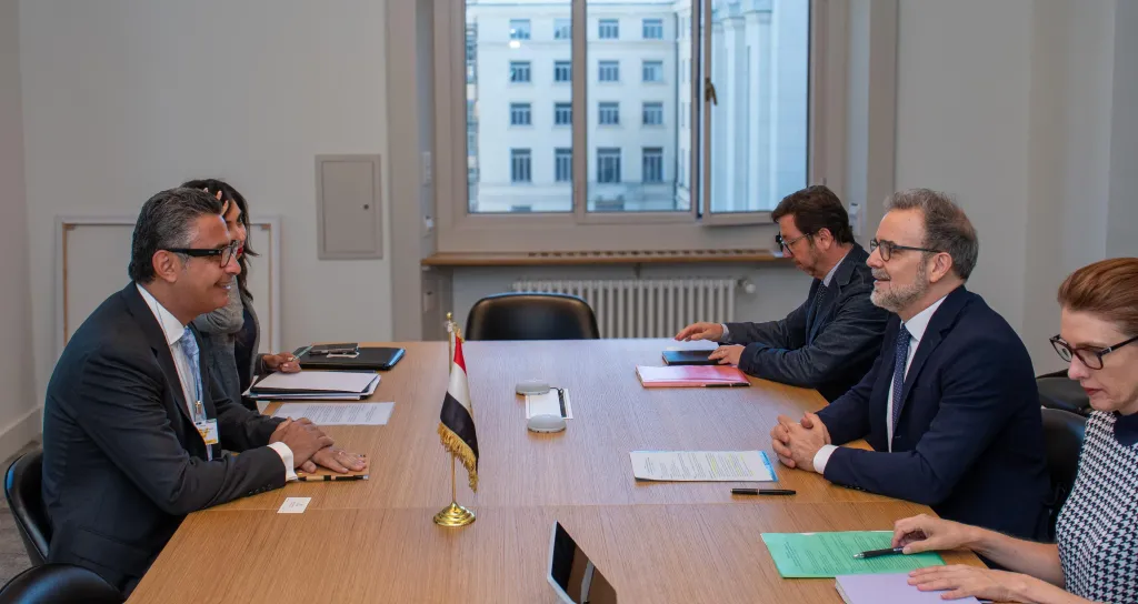 وزير التموين  يلتقي نائب الأمين العام للأونكتاد لبحث سبل التعاون في الأمن الغذائي وسلاسل الإمداد.