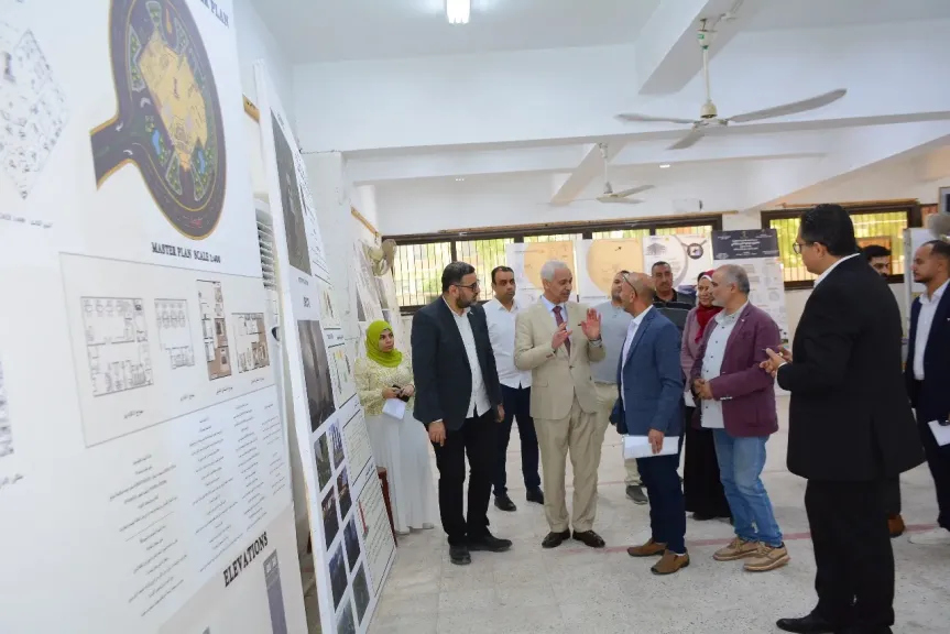طلاب جامعة أسيوط يبدعون في مشروع تخرج حول ”تصميم المركز الدولي
