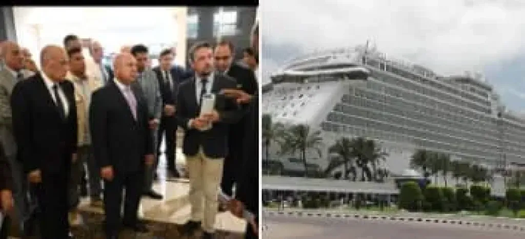 وزير الصناعة والنقل يشهد استقبال السفينة السياحية ”AROYA” بميناء الإسكندرية