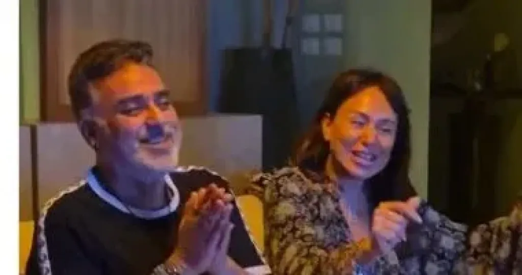 خفة دم تامر حبيب مع إنجي علي على أغنية ”خطفونى” لـ عمرو دياب